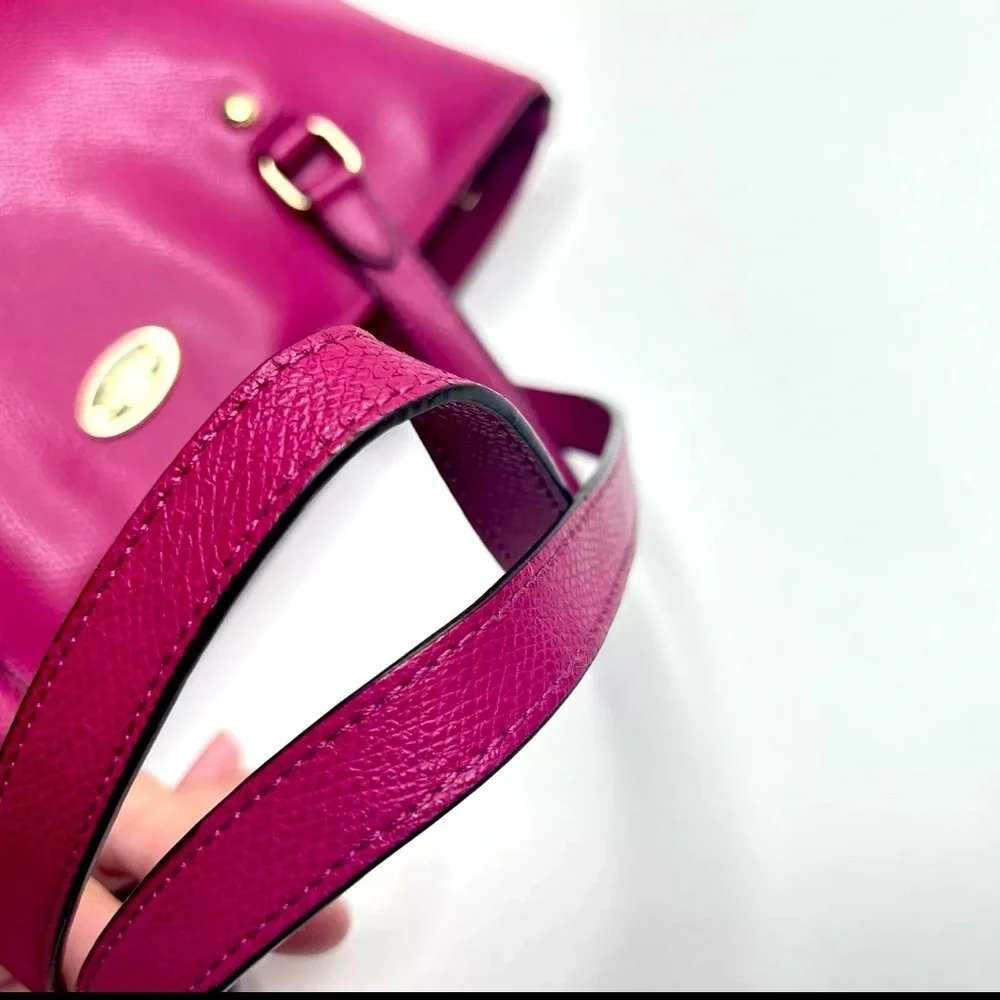 COACH Crossgrain Pink Leather Tote Bag